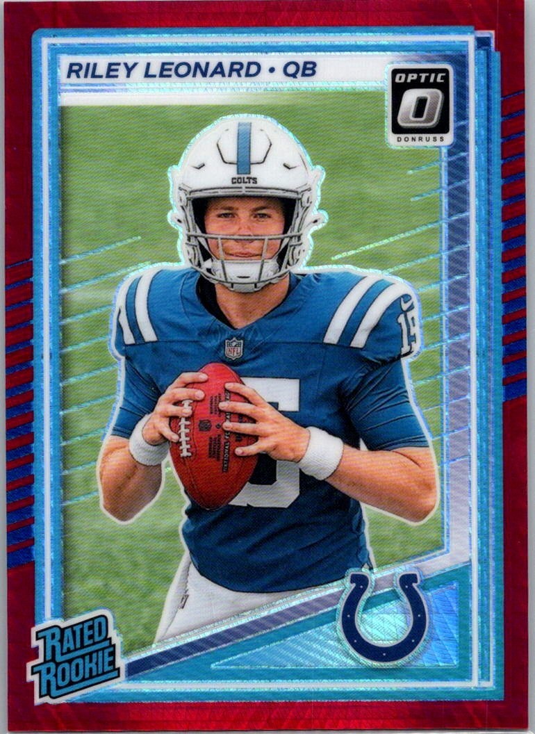 2025 Donruss Optic - Riley Leonard Red Hyper - Football #255