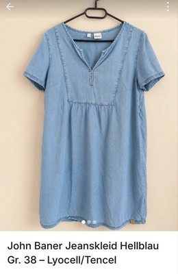 John Baner, Jeanskleid, Größe: 38, Blau, Lyocell, Einfarbig, Denim, Damen #vUy