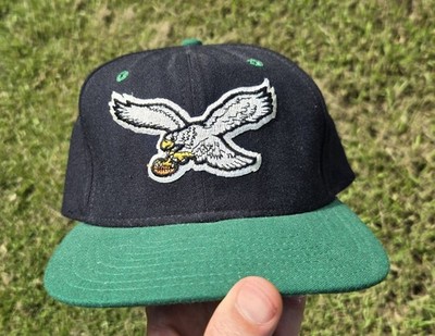 Vtg 90s Philadelphia Eagles New Era Pro Model Snapback  Kelly Green Made in USA