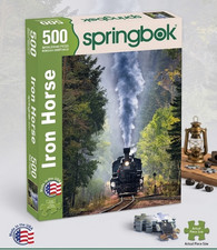 Springbok Iron Horse 500 Piece Jigsaw Puzzle - NEW Factory Sealed Made in USA