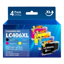 4PK LC406 Ink Cartridges for Brother MFC-J4335DW MFC-J4345DW MFC-J4535DW J5855DW