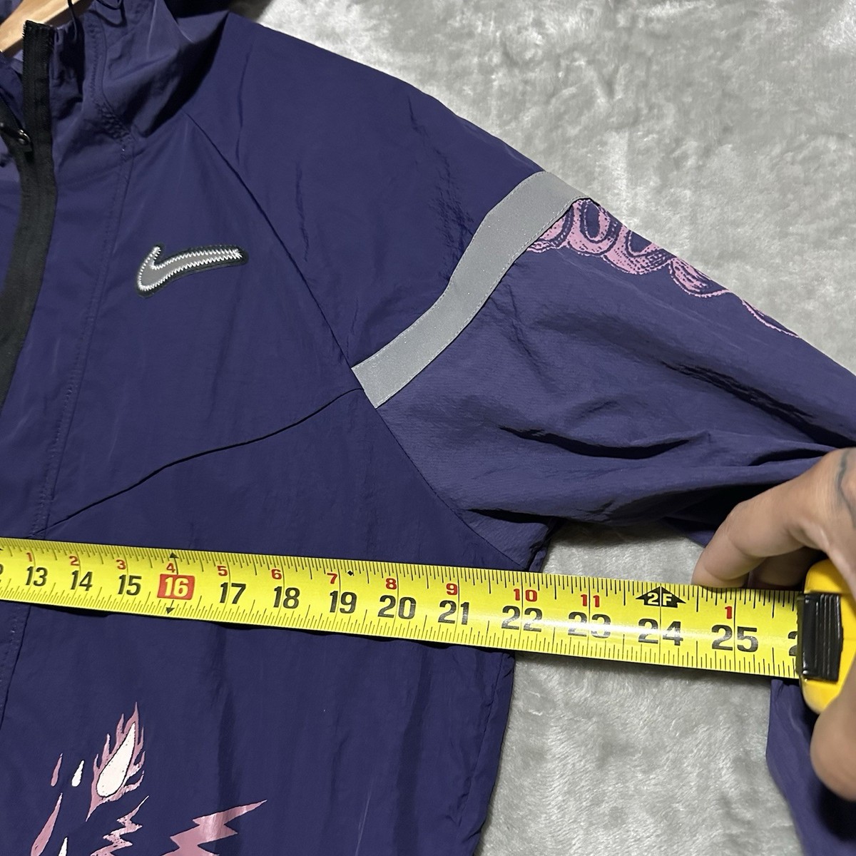 Nike Windrunner Wild Run Dragon Full Zip Jacket Mens Sz L Purple