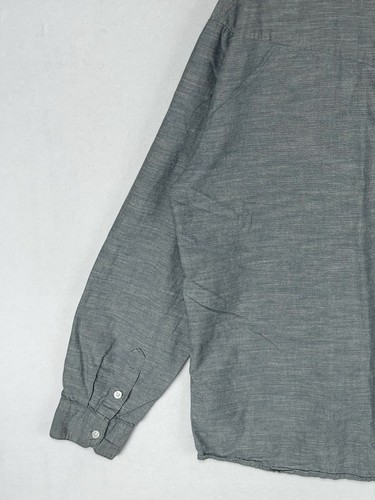 VOLCOM Modern Fit Collared Button Up Long Sleeve Shirt Men’s XL Slate Gray Logo - Picture 11 of 14