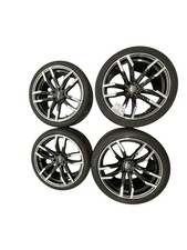 5X114.3 PATTERN LIQUID METAL SPLICE WHEEL & TIRE SET (4) 20X8.5 FRONT 20X10 REAR