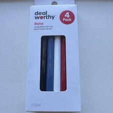 Deal Worthy Stylus Pens 4-Pack   Touchscreen Compatible   Open Box