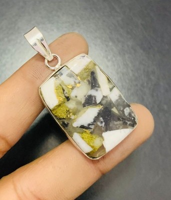 Kupfer Büffel Türkis Edelstein 925 Sterling Silber Handarbeit Anhänger Schmuck
