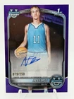 2025-26 Bowman Chrome University ACE FLAGG 1st Auto Purple /250 Maine!