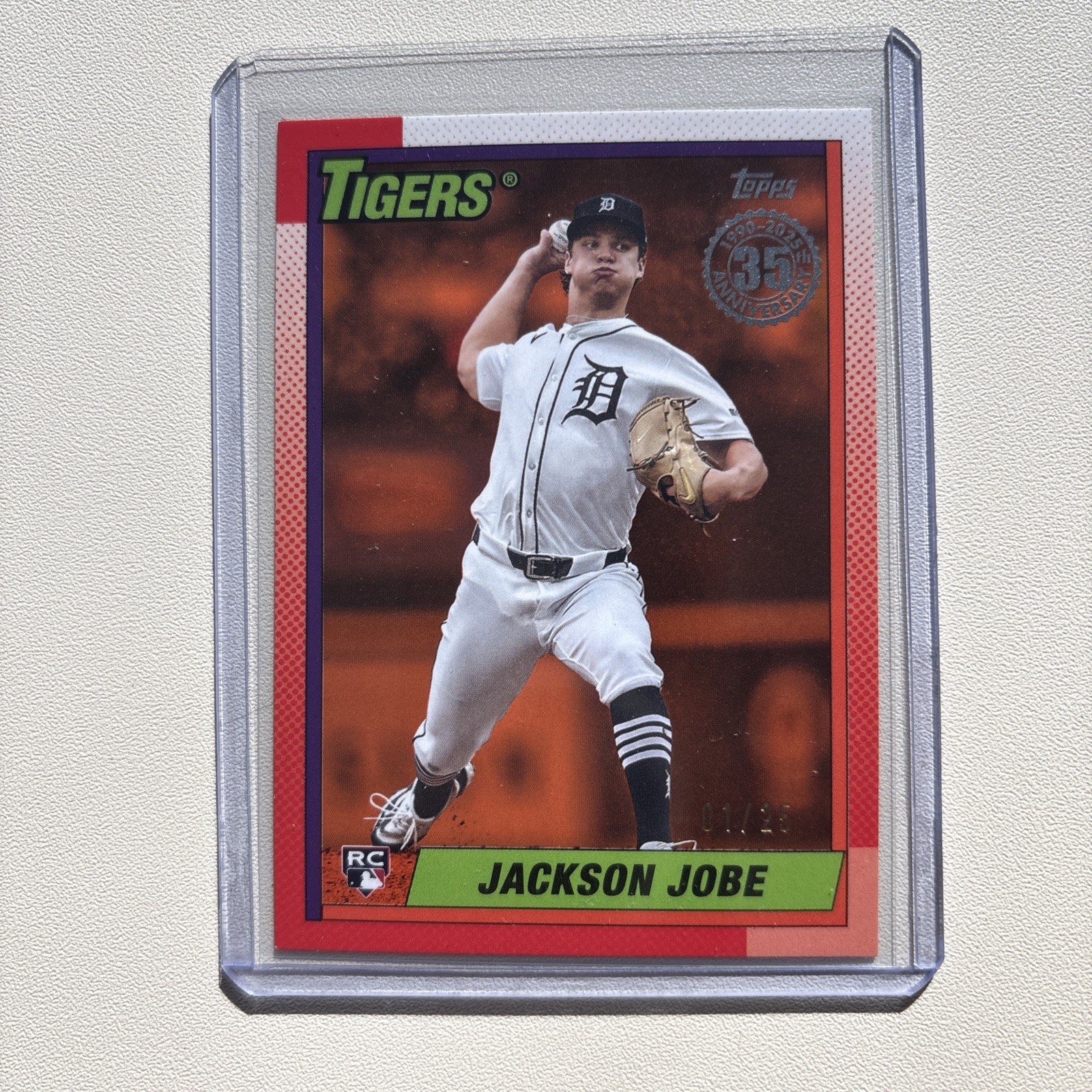 JACKSON JOBE 2025 TOPPS CHROME UPDATE ROOKIE DEBUT ORANGE RC 1/25 90B2-44