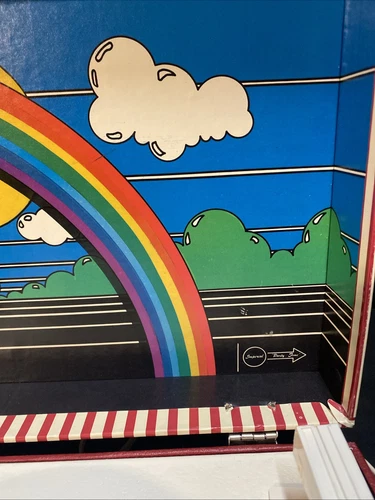 Imperial Party Time Record Player Model 100 Turntable Red White Rainbow Works - Picture 4 of 16