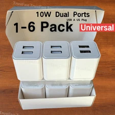 Universal Travel 5V 5A Dual USB A AC Fast Wall Charger Power Adapter US Plug Lot
