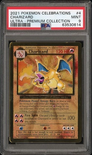 Charizard Pokemon Celebrations Ultra-Premium Collection 4 METAL PSA 9