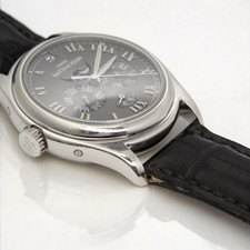 Patek Philippe Annual Calendar Moon Phase Grey Dial Leather Band 5056P-001 11