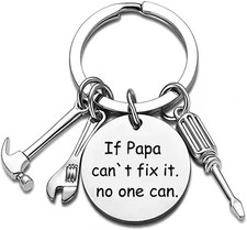Papa Keychain from Grandson Granddaughter Funny Grandpa Key Chain from Grandkids