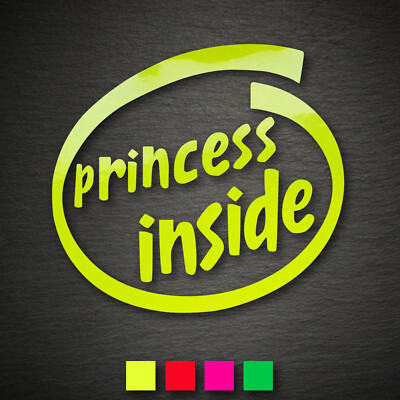 13095 princess inside Aufkleber 83x90mm NEON OEM DUB Tuning Auto Sticker Shocker