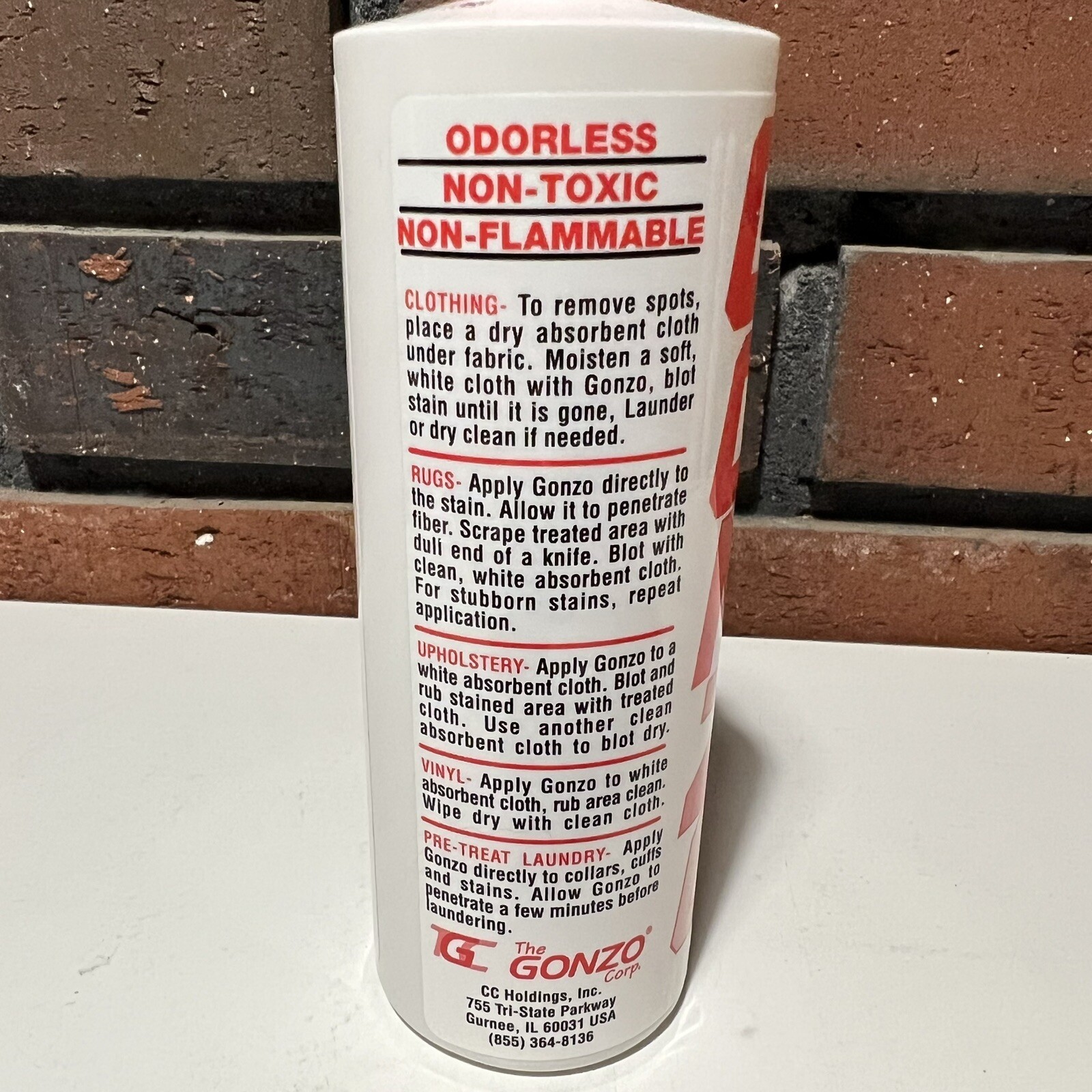 Gonzo Stain Remover Environmentally Safe 8 Fl Oz New 10572800007 eBay