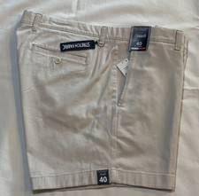 NWT- Roundtree Yorke Men's Stretch fabric Casuals Shorts 5" inseam-Stone-40