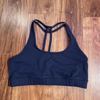 Threads 4 Thought Malana Sports Bra Size Large Blue Athletic Running Gym