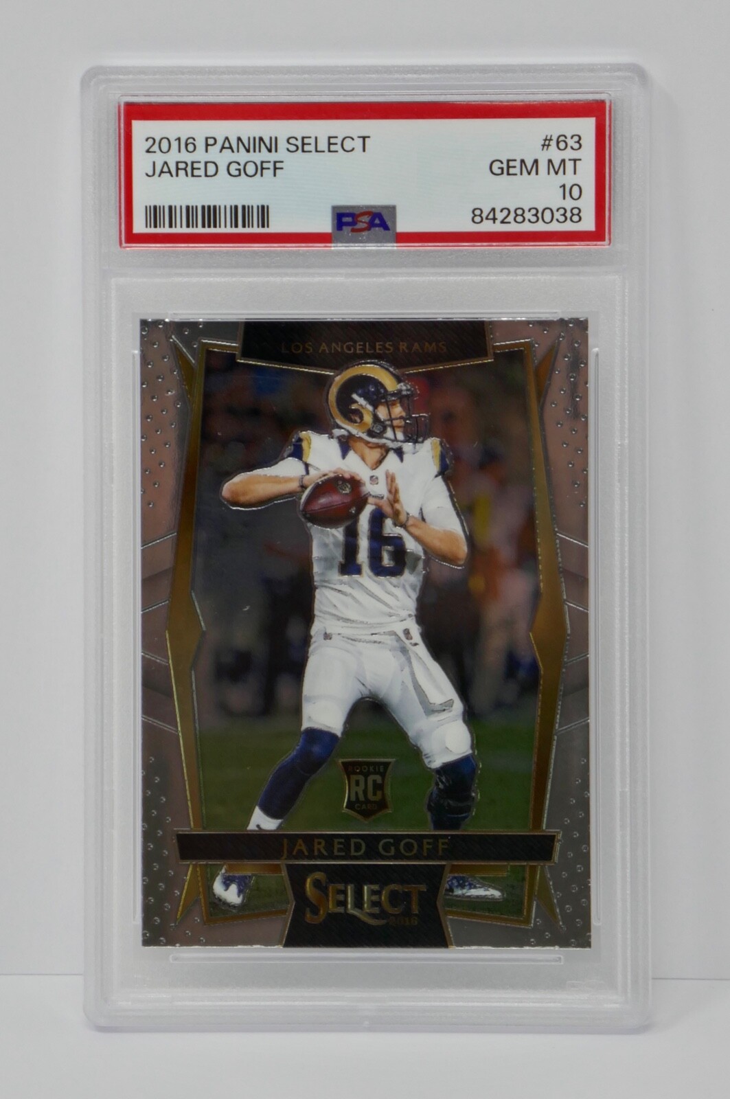 2016 Panini Select #63 Jared Goff Rookie PSA 10 GEM MINT 🔥Detroit Lions