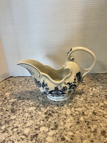 Vintage Blue Danube Sauciere / Sauce Boat blau-weiße Zwiebel mit rechteckigem Stempel - Bild 10 von 10