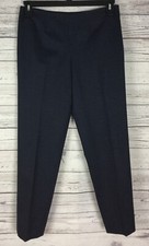 Tommy Hilfiger Westport Ankle Pants Womens Size 4 Blue Side Zip Tapered Slim Leg