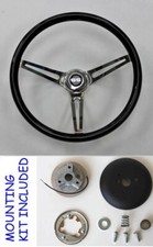 67 68 Chevelle Nova Camaro Impala Black Wood Steering Wheel High Gloss 15 Ss