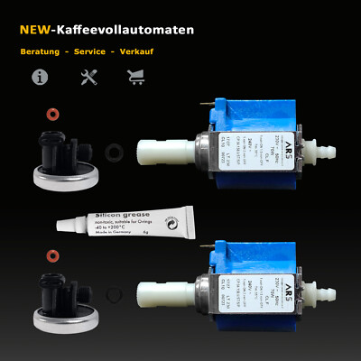 2x Pumpe Invensys CP4 2x Membran Dichtungen 6g Silikonfett zu Kaffeevollautomat