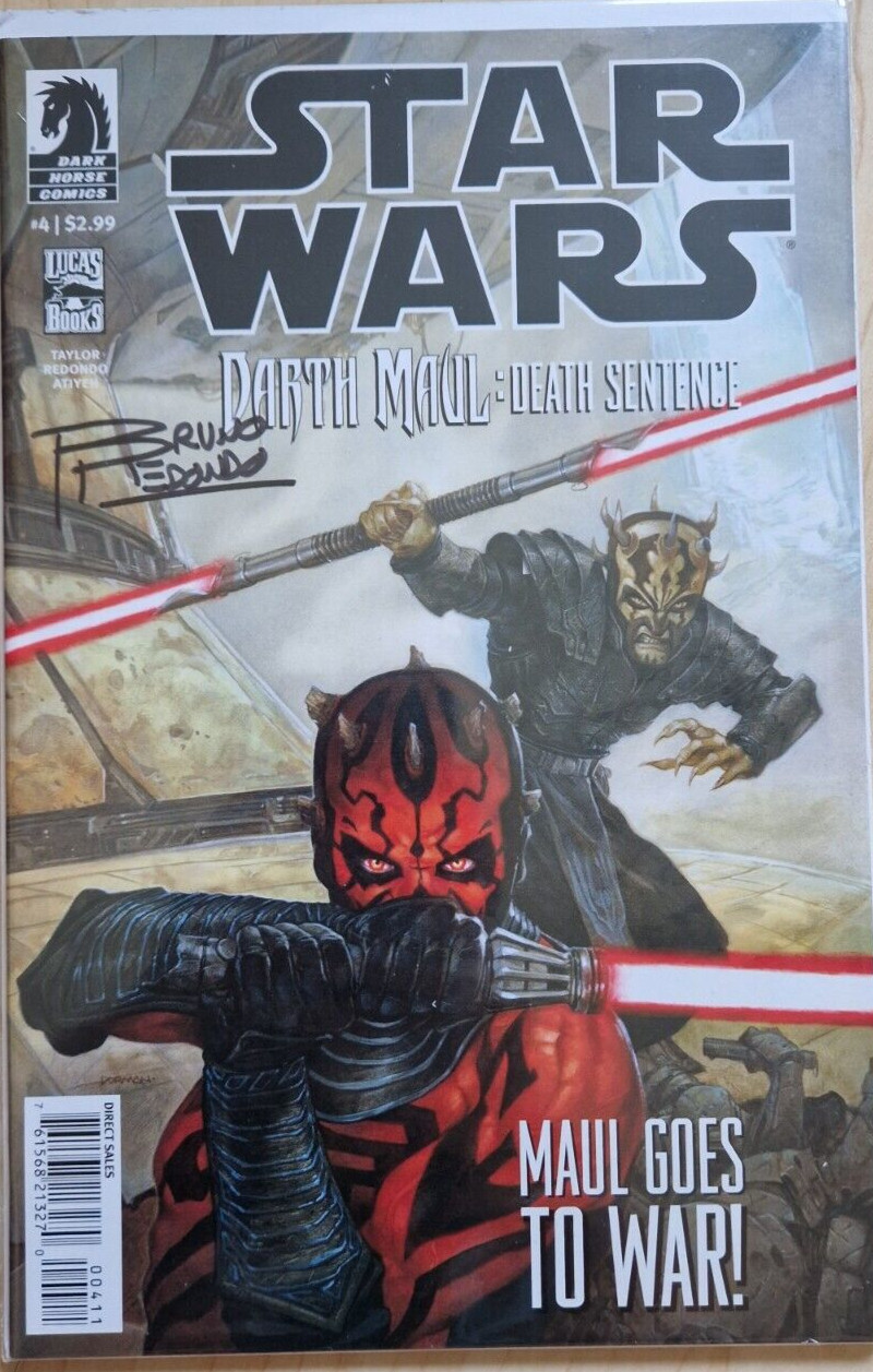 Star Wars Darth Maul Death Sentence #4 - Marvel 2012 - firmado por el artista Redondo