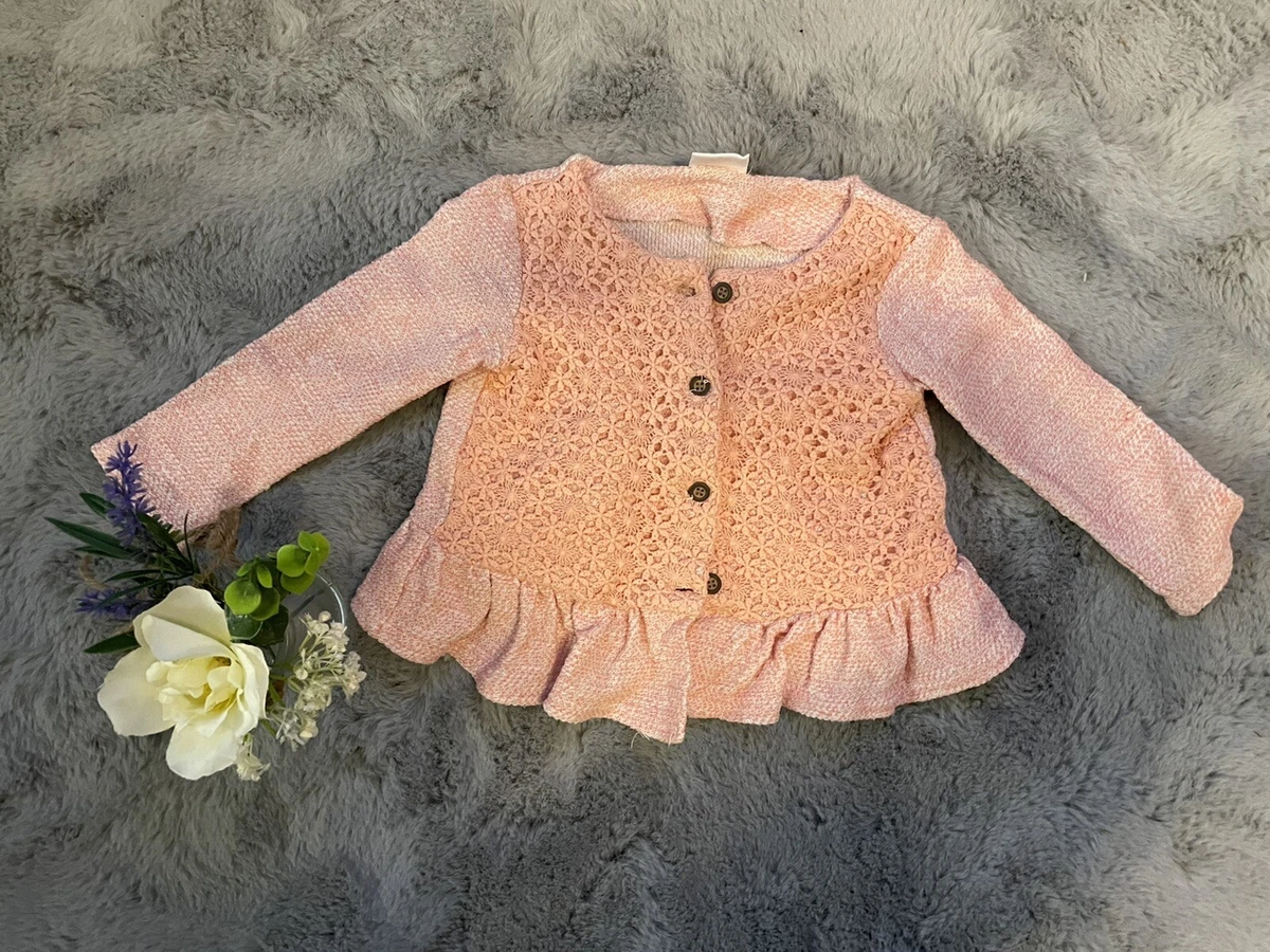 Baby Girls 6-9 Months Fu0026F Baby Pink Cardigan Sweater (A) | eBay
