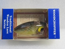 Vintage Wooden Ozark Mountain Wood Chopper Grey Scale Fishing Lure USA Made