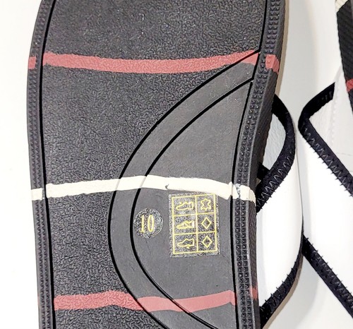 French Connection FCF7020 Flips Flops Thong Sandals Black White Men's 10US Shoes - Picture 7 of 18