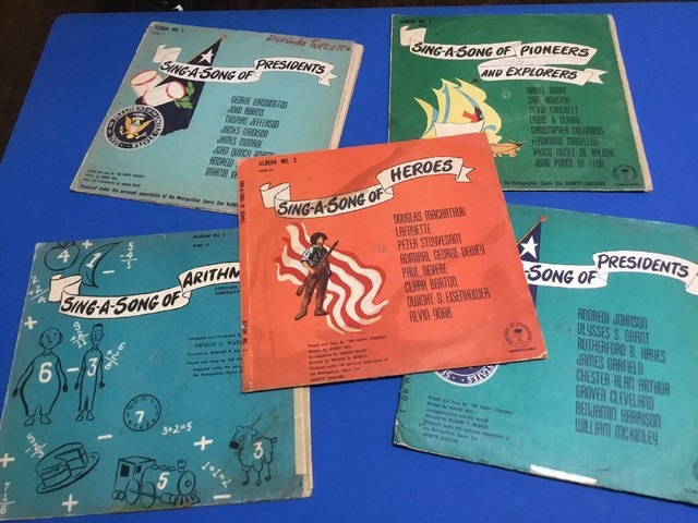 1950’s Record Album Lot SingASong X5 Vintage Collectible