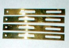 4 Brass Slot Car Body Mounting Brackets COX Official 4107 1960s Vintage NOS