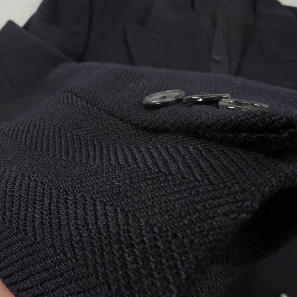 VINTAGE Calvin Klein Jacket 42R Navy Made in England Herringbone Car Town Coat - Image 3 of 4