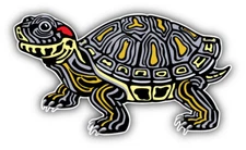 Slider Turtle Car Bumper Sticker Decal