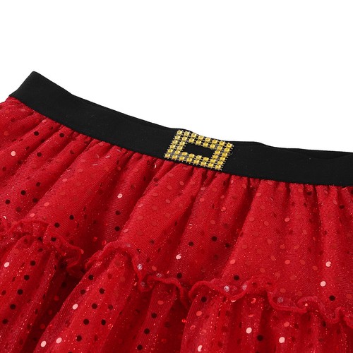 UK Womens Shiny Sequins Christmas Tutu Skirt Flared Tull Mini Skirts Theme Party - Picture 10 of 28