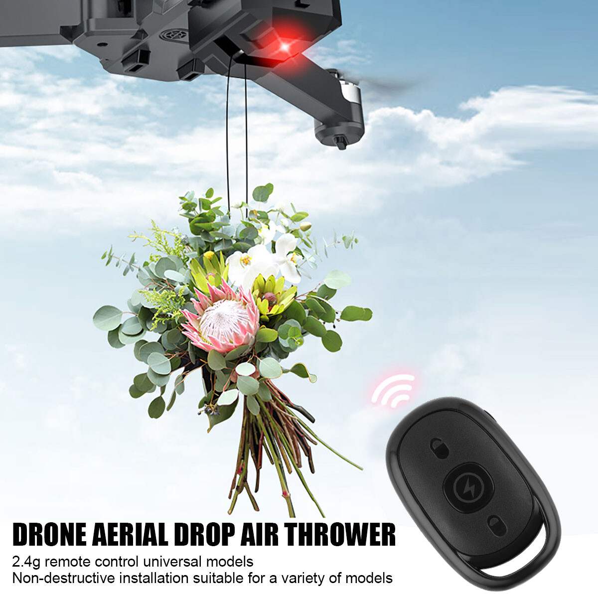 Mini 4 Pro Thrower, Airdrop-systeem, compatibel met DJI Mini 4 Pro Thrower Airdrop afstandsbediening, lichtsensor levering en Quick Release Launcher drone-accessoires Mini 4 Pro Thrower, Airdrop-systeem, compatibel met DJI Mini 4 Pro Thrower Airdrop afstandsbediening, lichtsensor levering en Quick Release Launcher drone-accessoires