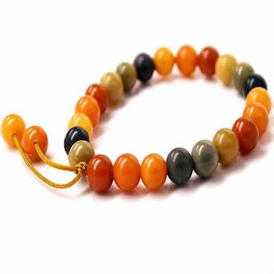 8mm tafoni round Multicolor bodhi root beads bracelet Bohemian