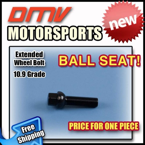 Black Ball Longer Extended Wheel Bolts Lugs Audi 14x1.5 40MM
