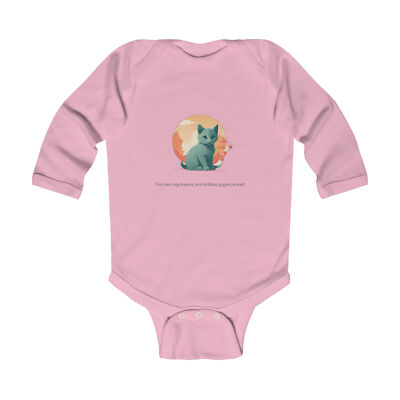 Infant Long Sleeve Baby Cat Bodysuit