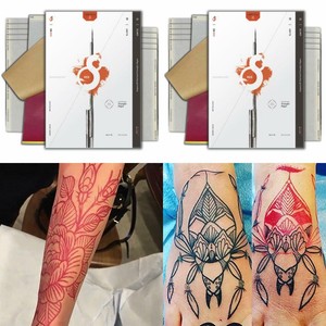 Details About Red Tattoo Stencil Paper 10