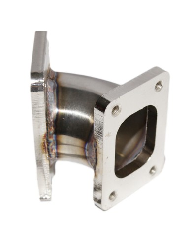 T2-4 bolt flange to T3-4 bolt Flange 45Deg TurboElbow SS Adapter Pipe - Picture 5 of 12