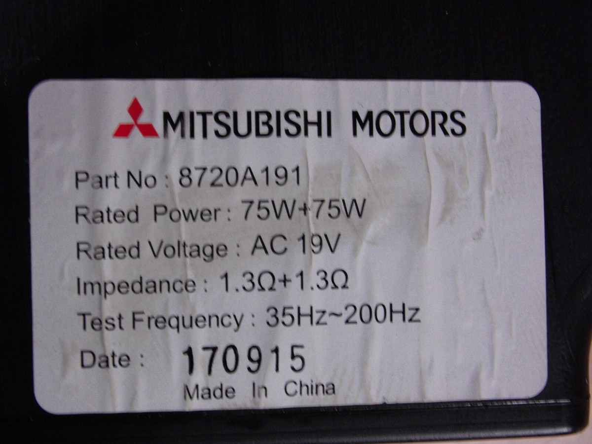 Mitsubishi Eclipse Cross speaker subwoofer 8720A191 | eBay