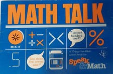 Math Talk 21 Page Booklet Speak  Math Texas Instruments Home School