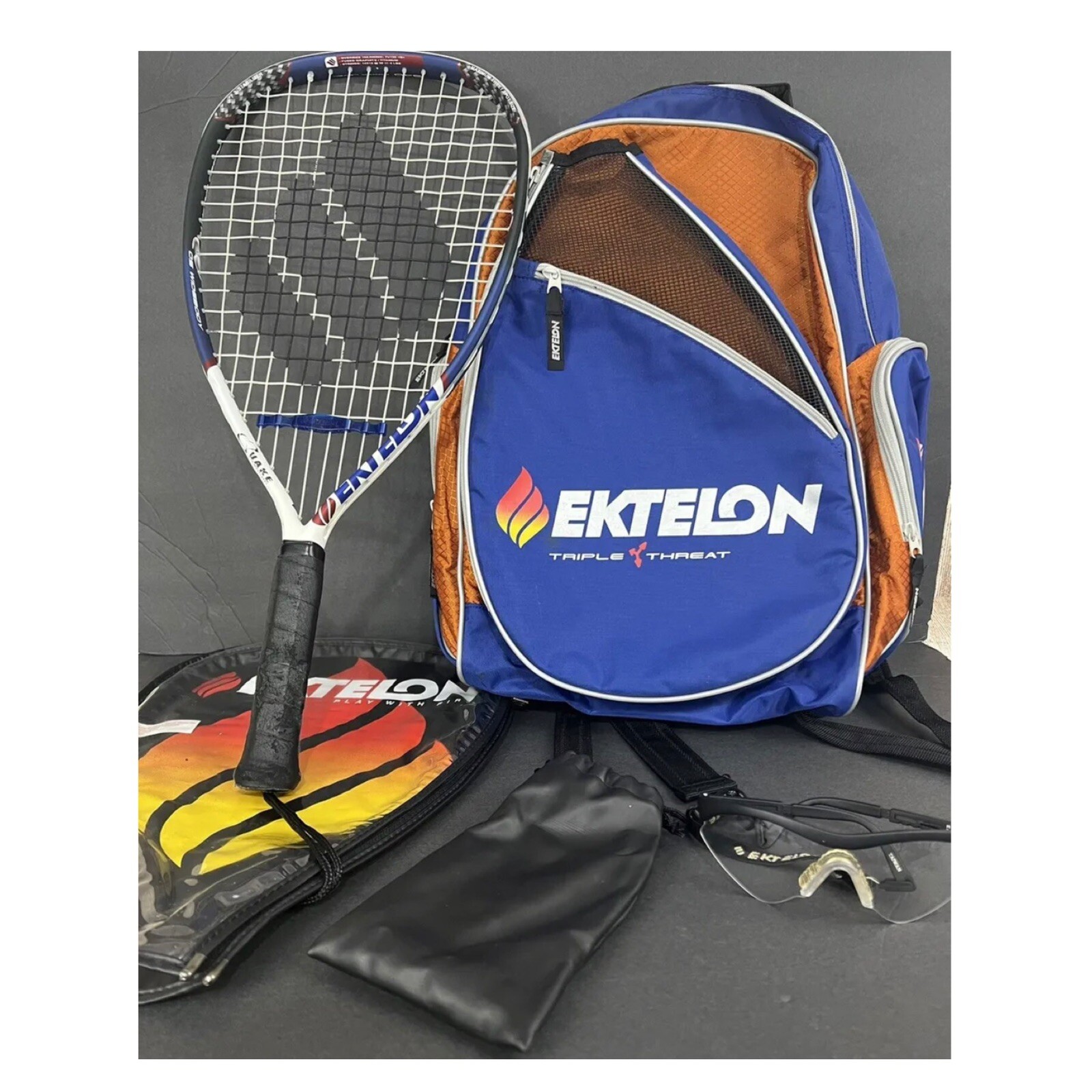 Lot of 3 Ektelon Racquetball Backpack 24x12x10 Pickle Gear Bag Racquet