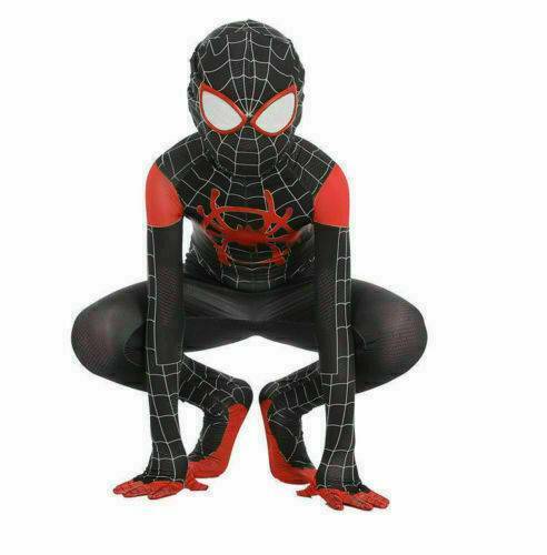 Kids Boys Adult Mens Spiderman Superhero Costume Fancy Dress Cosplay Outfits - Picture 4 of 32