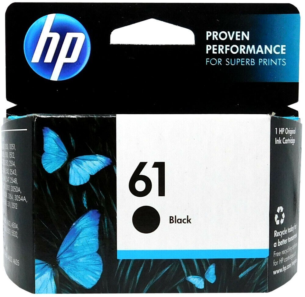 HP 61 Black Ink Cartridge for DeskJet 1000 1010 CH561WN Exp 01/2026-image