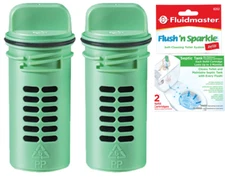 2 Cartridges of Flush N Sparkle Automatic Toilet Cleaning System Septic Refills