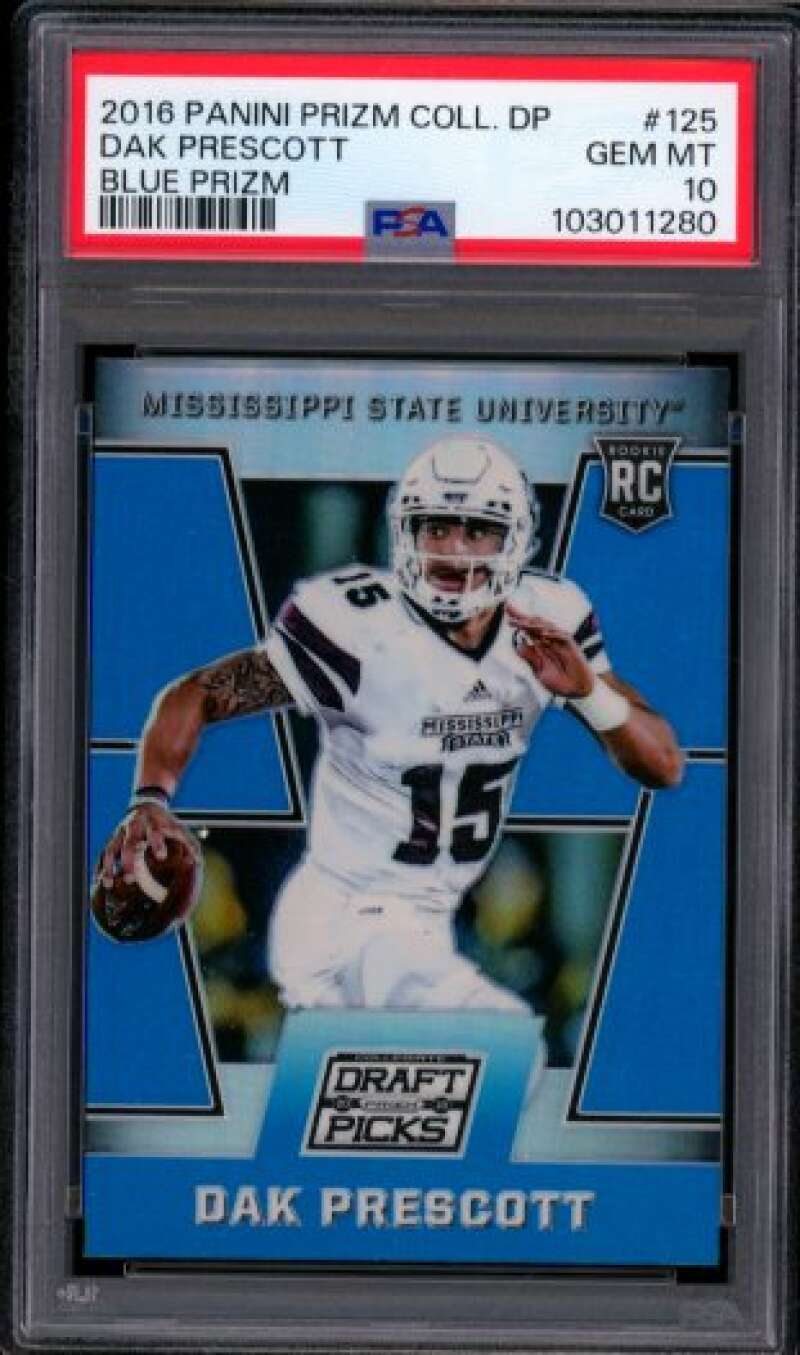 Dak Prescott Panini Prizm Collegiate Draft Picks #125 Blue