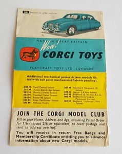 corgi toys catalogue
