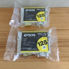 Set Of new Genuine Epson 125 Yellow T1254 Ink Cartridge Durabrite Ultra